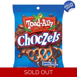 Toad Ally Snax Choczels Pretzels 85g Bag